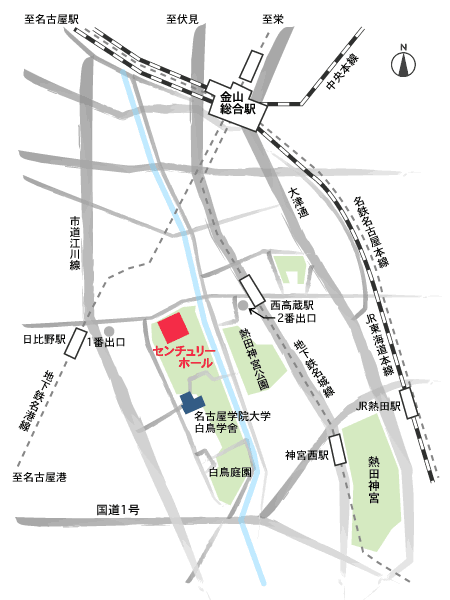 愛知県中小企業センター地図
