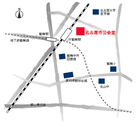 名古屋市公会堂地図