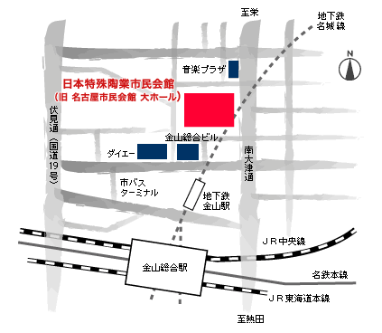 名古屋市民会館地図