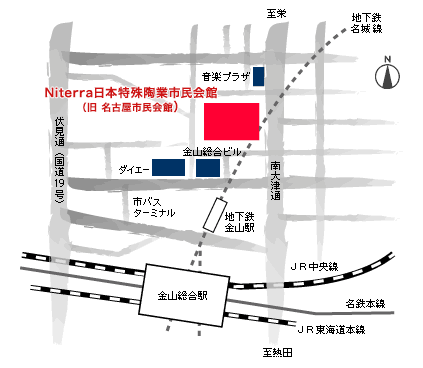Niterra日本特殊陶業市民会館地図